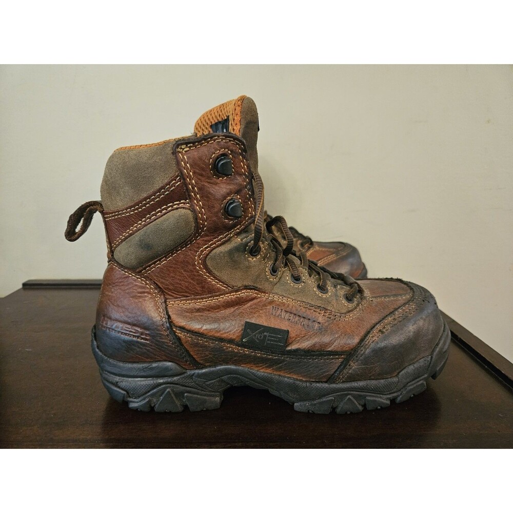 Hytest Apex Mens Size 6 Womens 7.5 Boots Brown Leather Composite Toe Waterproof